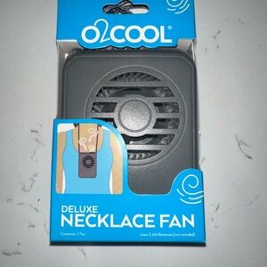Deluxe Necklace Fan - Gray